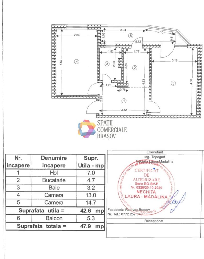 Apartament cu doua camere, zona Astra 48 mp - Poză 18
