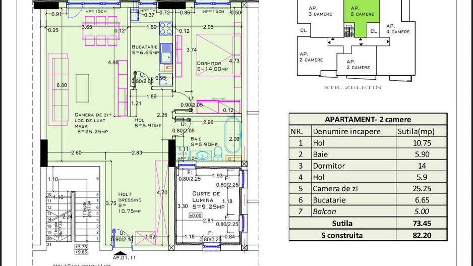Apartament spatios 2 camere  I Aviatiei - Poză 2