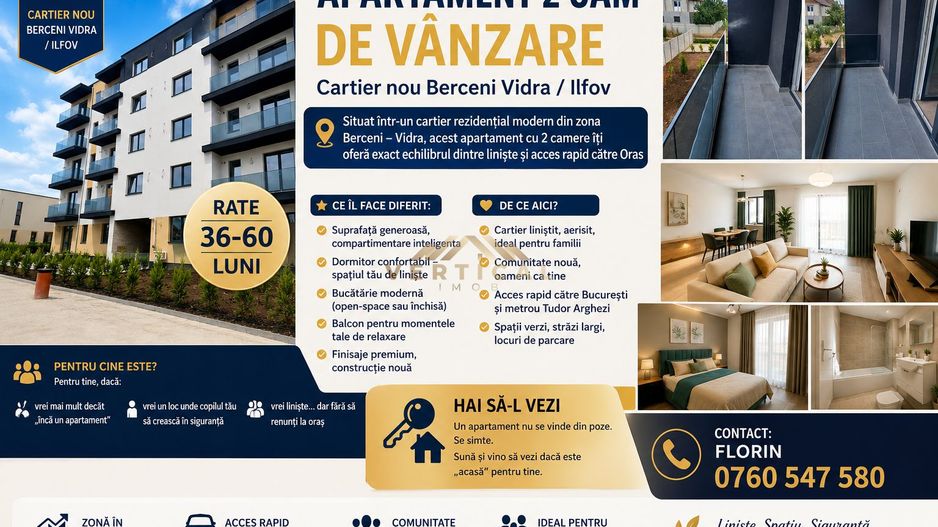 🏡 Apartamente/Garsoniere de Vânzare | Cartier Nou Berceni – Vidra - Poză 1
