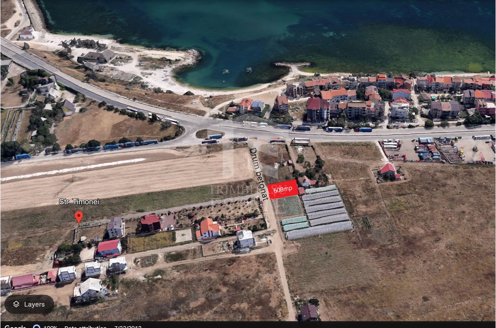 Teren intravilan 608mp Agigea RO-RO toate utilitățile vedere la mare - Poză 3