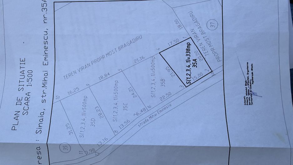 Teren 338mp, cu proiect bloc garsoniere D+P+E+M - Sinaia - Poză 15