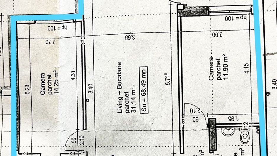 NOU! Apartamente cu 2-3 camere, semifinisat, balcon /terasa, zona VIVO - Poză 16