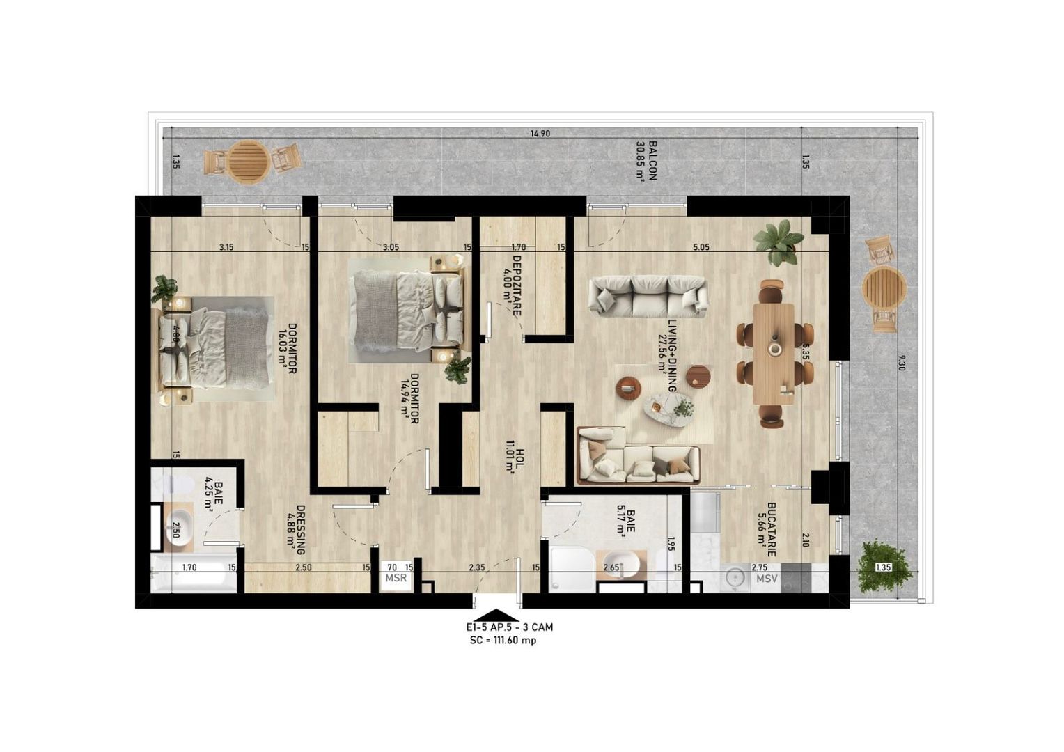 Apartament 3 camere I Gemina by the lake - Poză 2