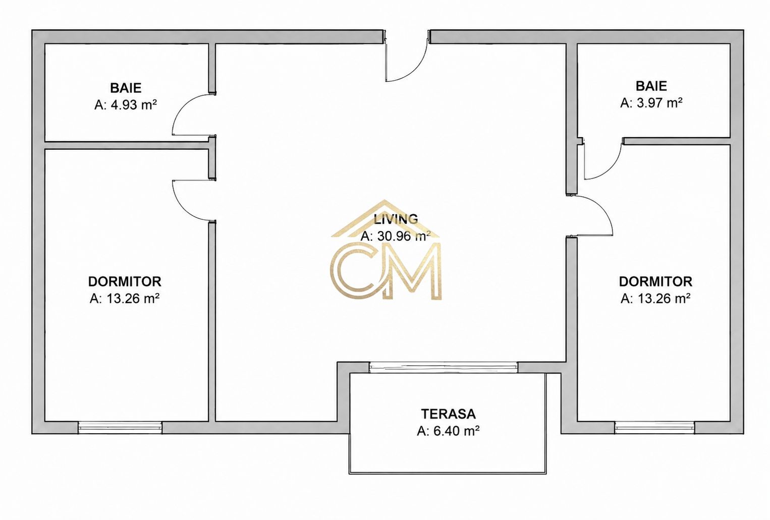 Apartament 3 Camere- 66,5 MPU-Parter-Terasa-Parcare - Poză 5
