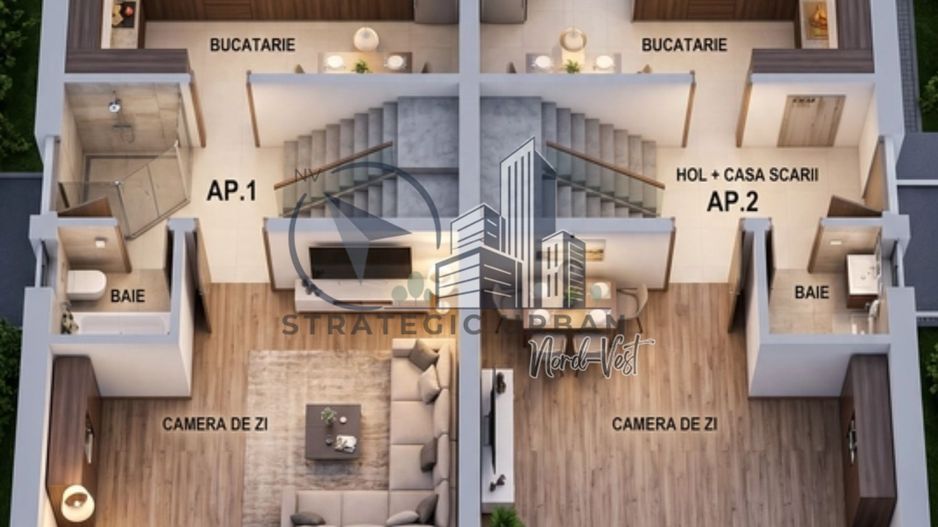 Duplex semifinisat, zona Donath Park - Poză 9