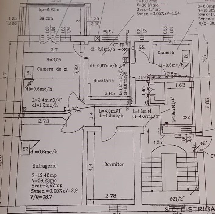 3 camere, 100 mp, centrală termică proprie – Prosper / 13 Septembrie V10 - Poză 14