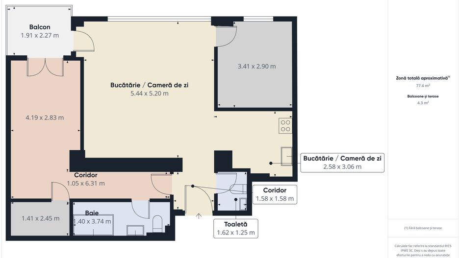 Apartament 3 camere de vânzare – Natura Residence, Băneasa - Poză 27