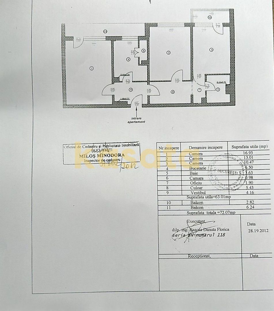 Apartament 3 Camere | Gorjului | Metrou | Etaj Intermediar - Schiță 23