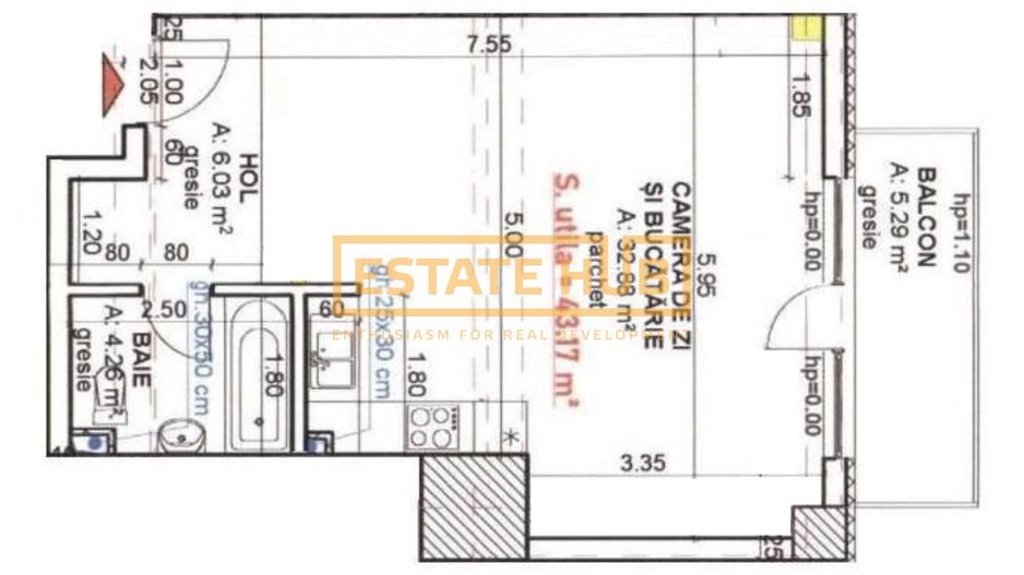 Apartament Studio FINISAT | Calea Floresti | Cladie noua cu CF - Poză 6