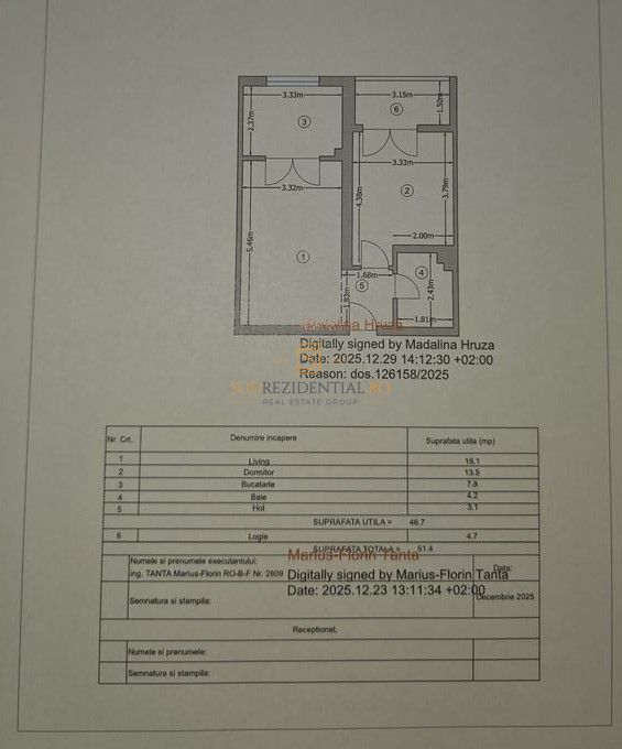 Apartament nou 2 camere, prima închiriere, metrou Apărătorii Patriei - Schiță 8