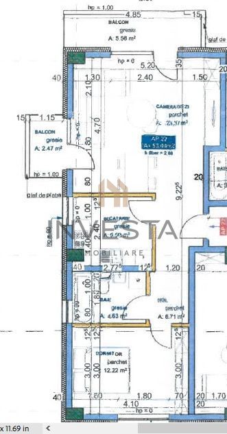 Apartament 2 camere decomandate, orientare Vestica! - Schiță 8
