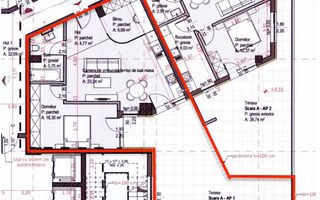 Apartament 3 camere cu terasa de 51.85 mp, in Sopor! - Schiță 2