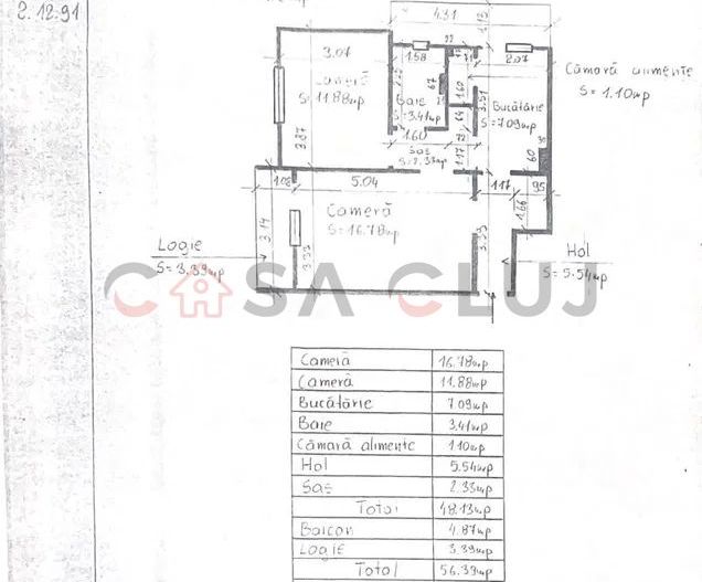 Decomandat - Orientare Sud Estica - Zona Hotel Royal - Schiță 8