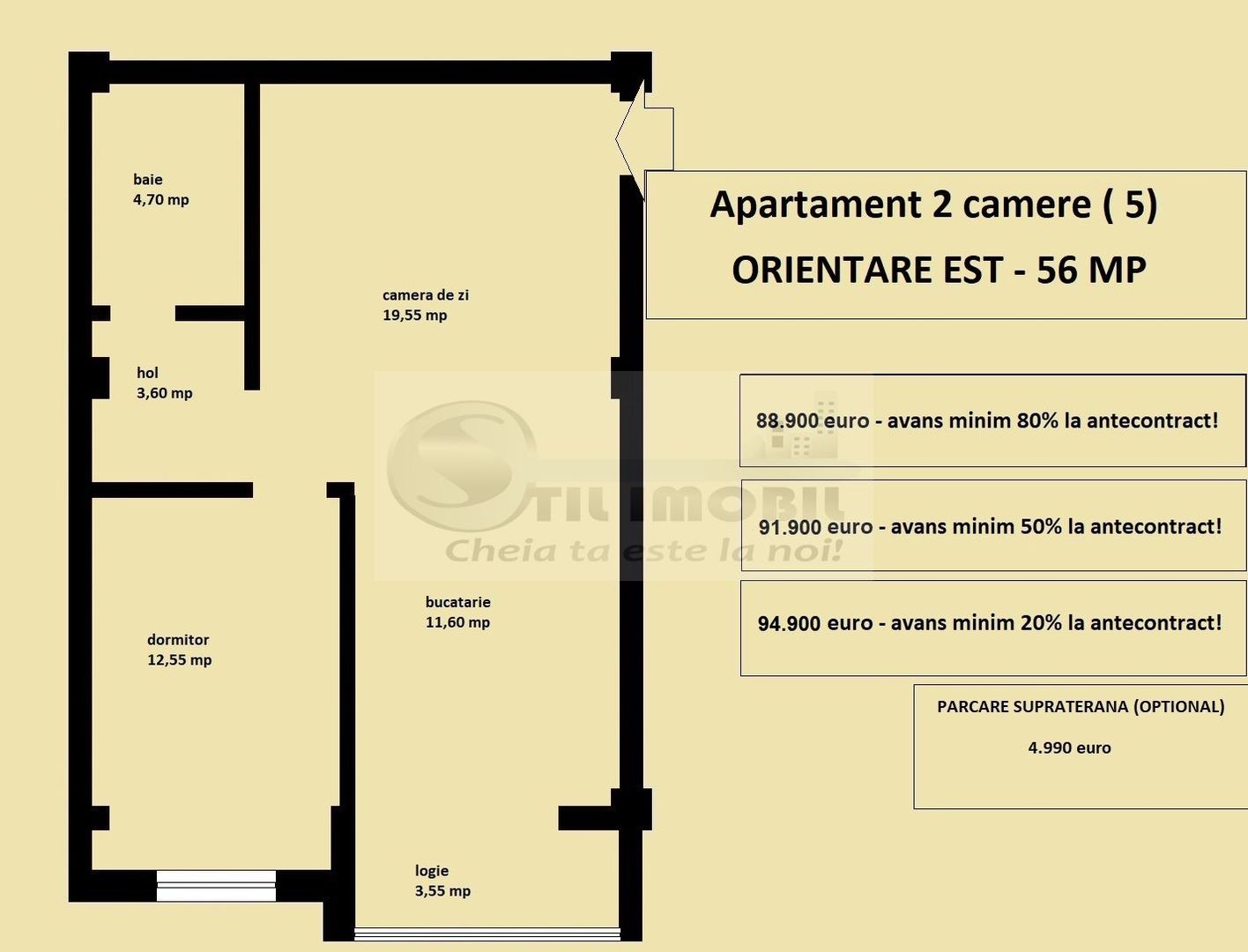 Apartament 2 camere nou de vanzare in Iasi Valea Lupului,  bloc 2025 - Poză 2