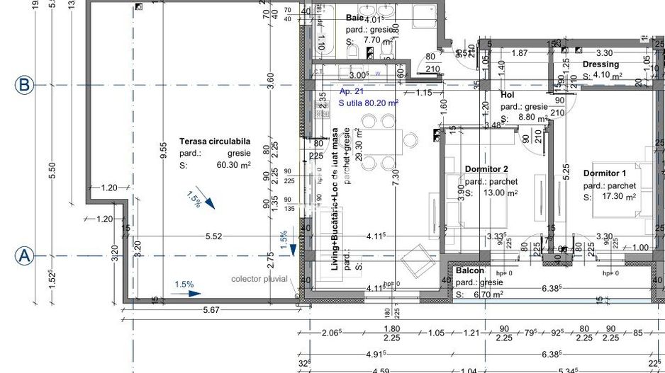Penthouse, 80 mp utili, Selimbar, Sibiu - Schiță 7