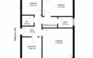 Apartament decomandat 3 camere, 2 bai, 2 balcoane, garaj, Zorilor - Poză 15