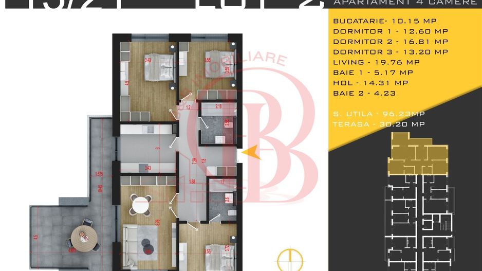 4 camere  Titan Pallady  Metrou Nicolae Teclu - Schiță 11
