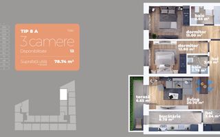 3 camere bloc nou I Sun Rebreanu I Titan - Poză 10