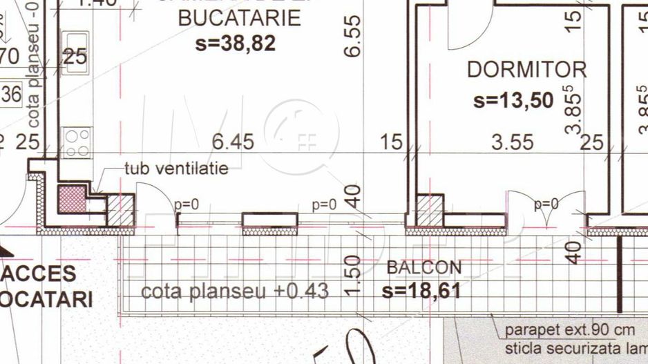 Vanzare apartament 2 camere Buna Ziua 61 mp utili + 51 mp terasa - Poză 3