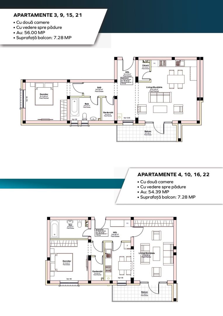 Apartament premium 2 camere la cheie, 52mp.1 parcare bonus - Poză 8