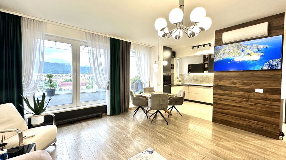 Penthouse modern de inchiririere cu 3 camere, terasă 80 mp zona Coresi - Poză 15