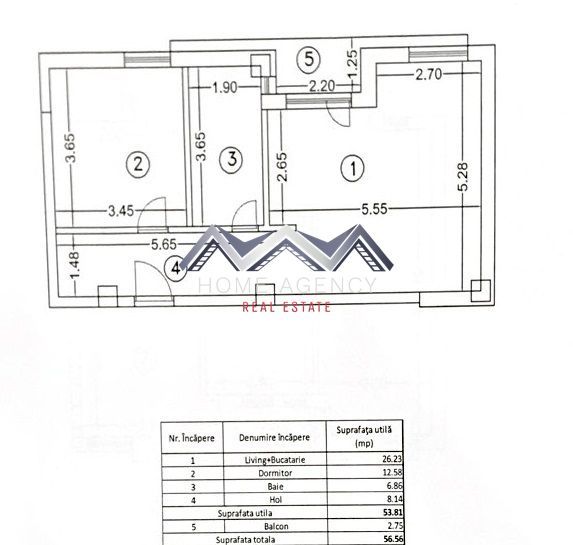 Apartament 2 camere – ultracentral Otopeni, direct de la dezvoltator - Schiță 7