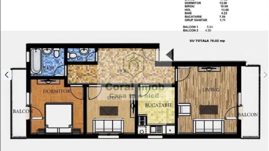 vanzare apartamnet cu 3 camere, Doinei, Dobroesti - Poză 11