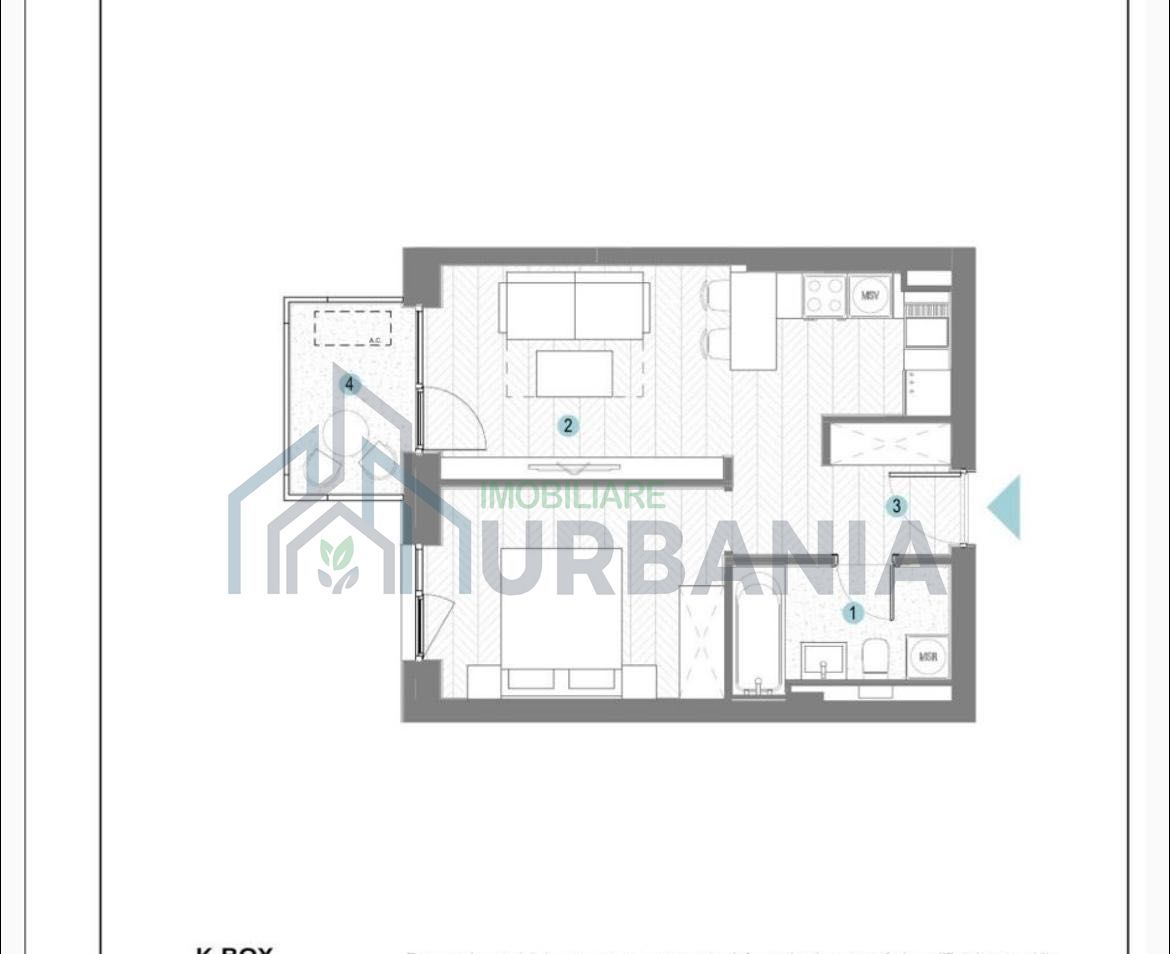 Apartament 2 camere, semi-amenajat, Open Space, Silk District, Iași - Poză 1
