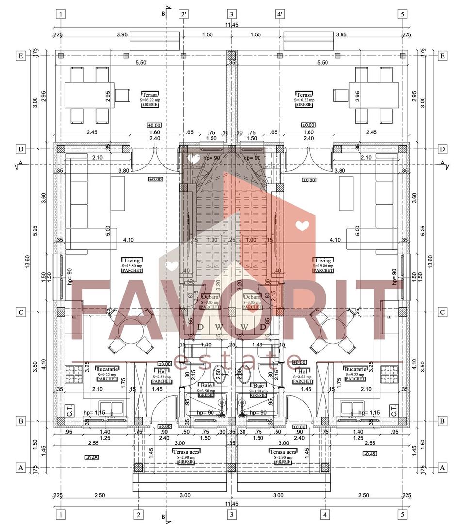 Duplex in Mosnita. Serena 3. Finisaje la alegere - Schiță 7