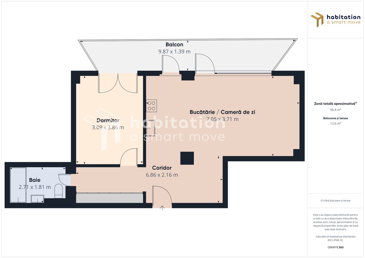 Acasă în stil modern – 2 camere cu terasă spațioasă, in zona Lipovei - Poză 17