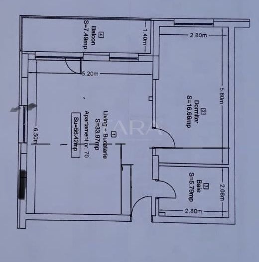 Apartament cu 2 camere de vanzare zona Vest - Poză 5