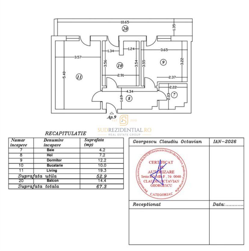 Apatament 2 camere, Str. Poștalionului, 67 mp, Pret Promoțional! - Poză 8