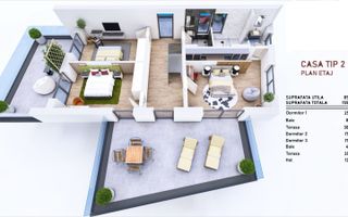 Vânzare, casă modernă, 4 camere Tip 2, Cristian - Poză 4