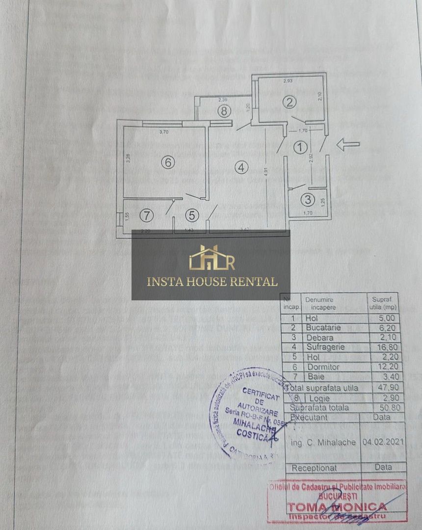 * 2 CAMERE MALL PLAZA - METROU 300M - PARC DRUMUL TABEREI * COMISION0% - Schiță 15