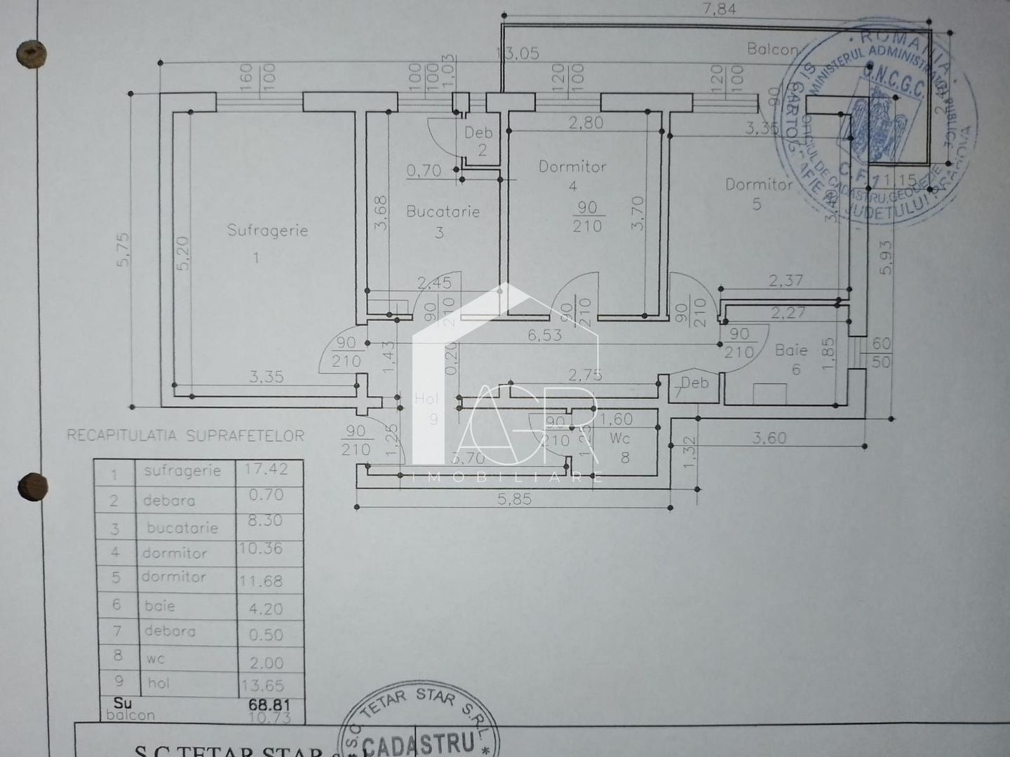 Apartament cu 3 camere, decomandat, zona Republicii - Poză 11