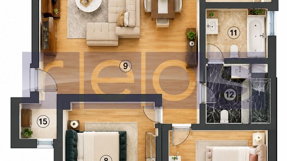 APARTAMENT EXCLUSIVIST 3 CAMERE | KISELEFF | 2 BĂI | PARCARE SUBTERANĂ - Poză 10