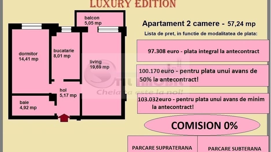 Apartament 2 camere de vanzare in Iasi, Galata, 57,24 mp, bloc nou - Poză 2