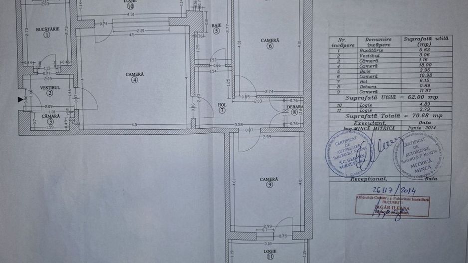 Apartament 3 camere gata de mutare Lujerului, Militari - Schiță 9