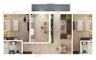 Apartament 3 camere Dedeman, Doamna Stanca, Sibiu - Schiță 1