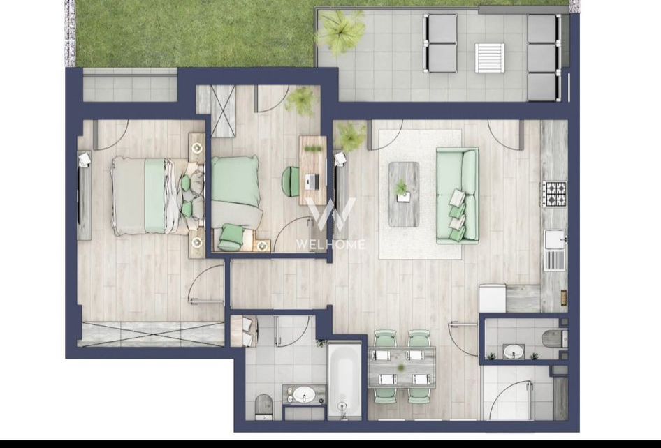 Chirie apartament 3 camere Turnisor Sibiu - Schiță 15