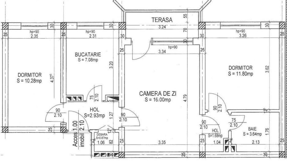 Ap 3 camere, mobilat, centrala, Tomis Nord, zona Brotacei - Poză 1