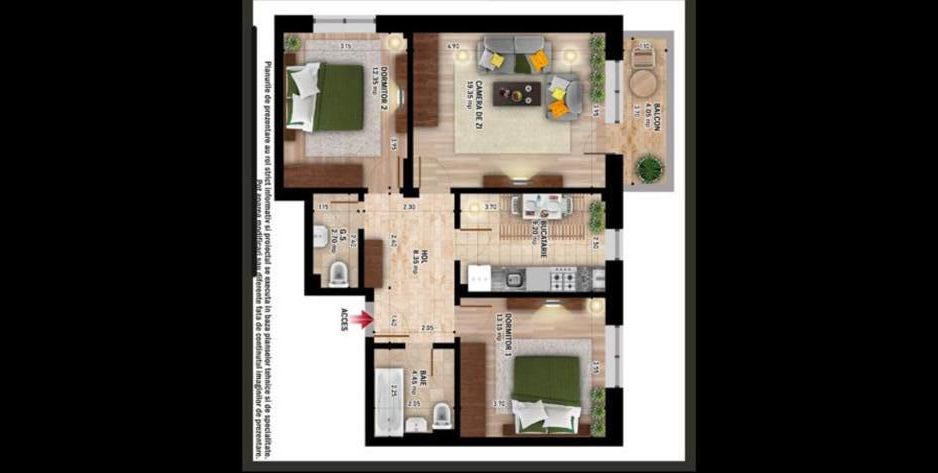 3 Camere decom-75 mp,langa statia STB,Popesti Leordeni finalizat - Poză 9