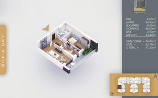 2 Camere Pallady,7 min Metrou N Teclu,Ultimele unitati - Poză 5