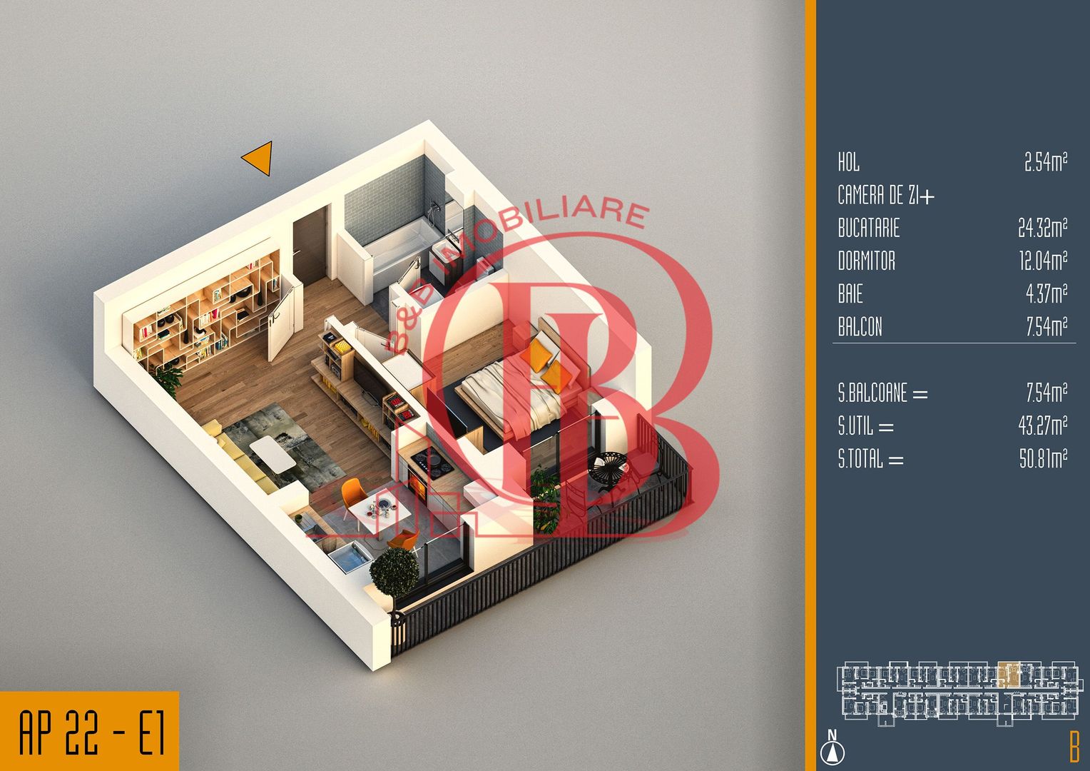 Oferta Lansare 2 camere proiect nou Pallady - Schiță 6