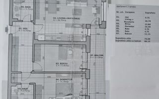 Apartament 3 camere, decomandat, 87mp, boxa, parcare, Popesti Leordeni - Schiță 16