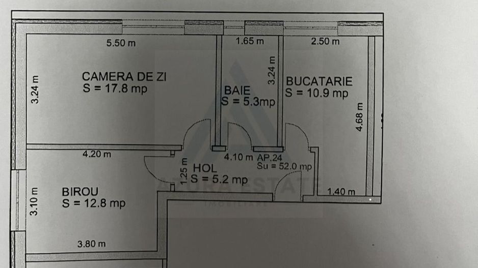 Apartament 2 camere 52 mp utili etaj 3 in zona Doamna Stanca - Poză 12