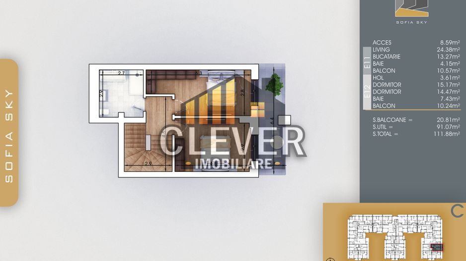 Apartament 3 camere-Duplex-Th. Pallady Sector 3 - Poză 3