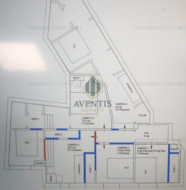 4 camere cu potential pentru Airbnb, centrala proprie, Rosetti Universitate - Poză 23