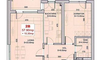 Apartament 2 camere de închiriat – Nusco City, parcare inclusă - Schiță 12