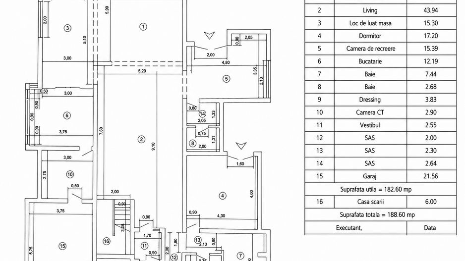 Vila cu piscina, 6 camere, 254mp utili, 815mp teren, com. Berceni - Schiță 19